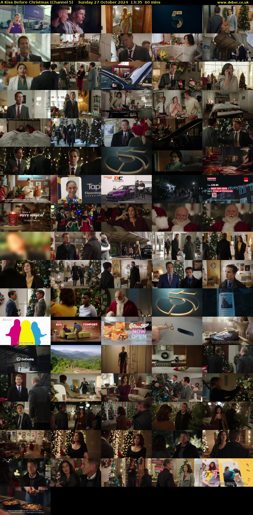 A Kiss Before Christmas (Channel 5) Sunday 27 October 2024 13:35 - 14:35