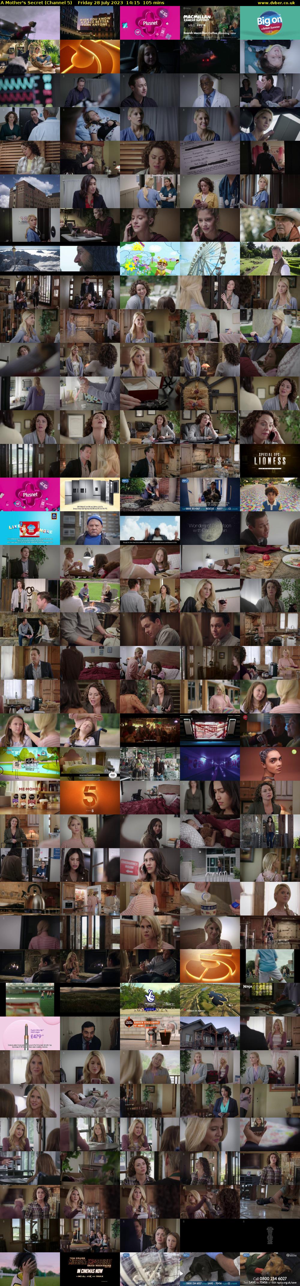 A Mother's Secret (Channel 5) Friday 28 July 2023 14:15 - 16:00