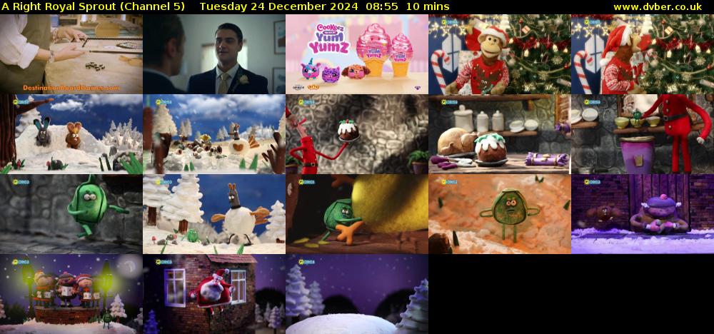 A Right Royal Sprout (Channel 5) Tuesday 24 December 2024 08:55 - 09:05