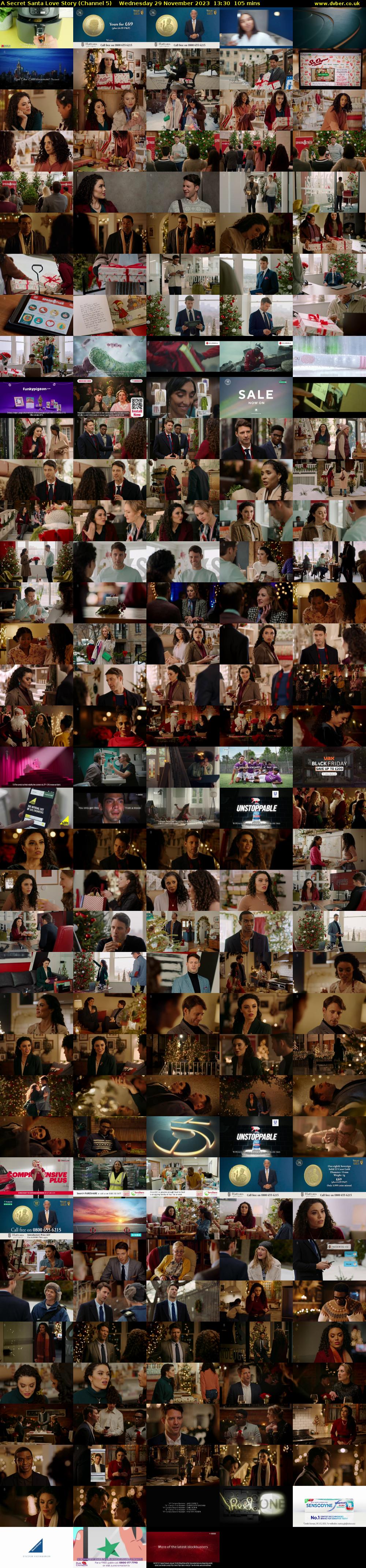 A Secret Santa Love Story (Channel 5) Wednesday 29 November 2023 13:30 - 15:15