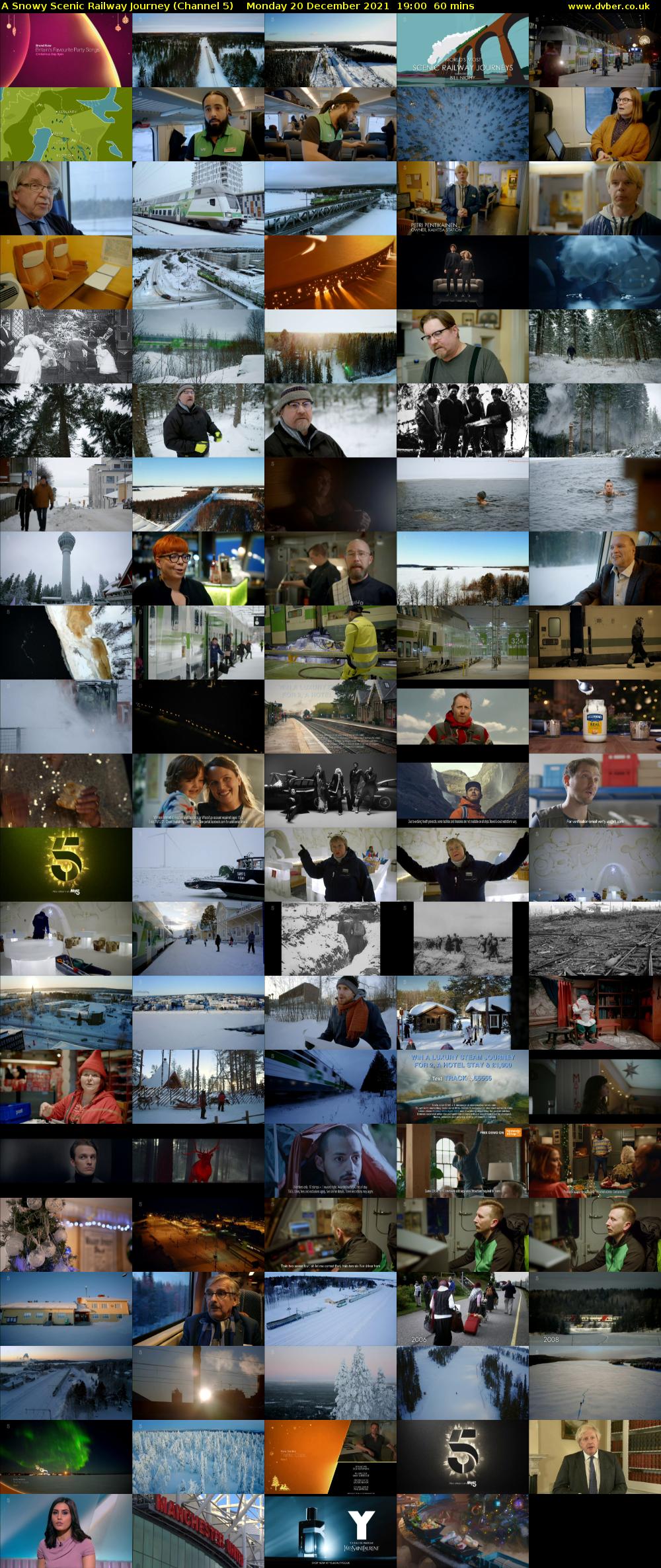 A Snowy Scenic Railway Journey (Channel 5) Monday 20 December 2021 19:00 - 20:00