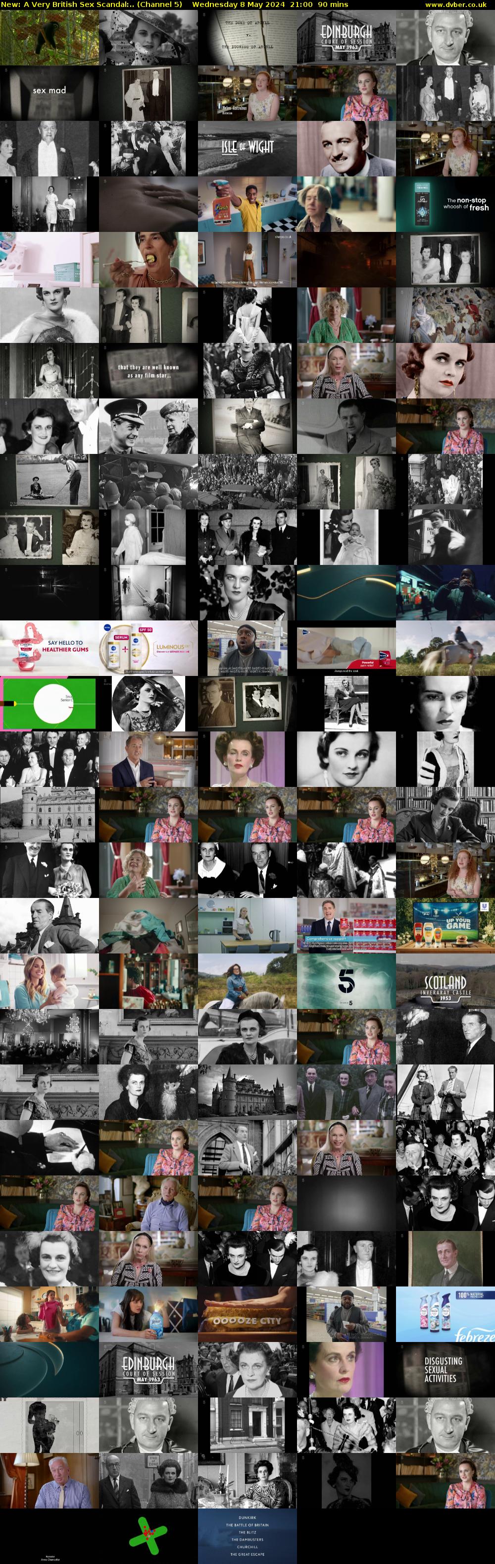 A Very British Sex Scandal:.. (Channel 5) Wednesday 8 May 2024 21:00 - 22:30