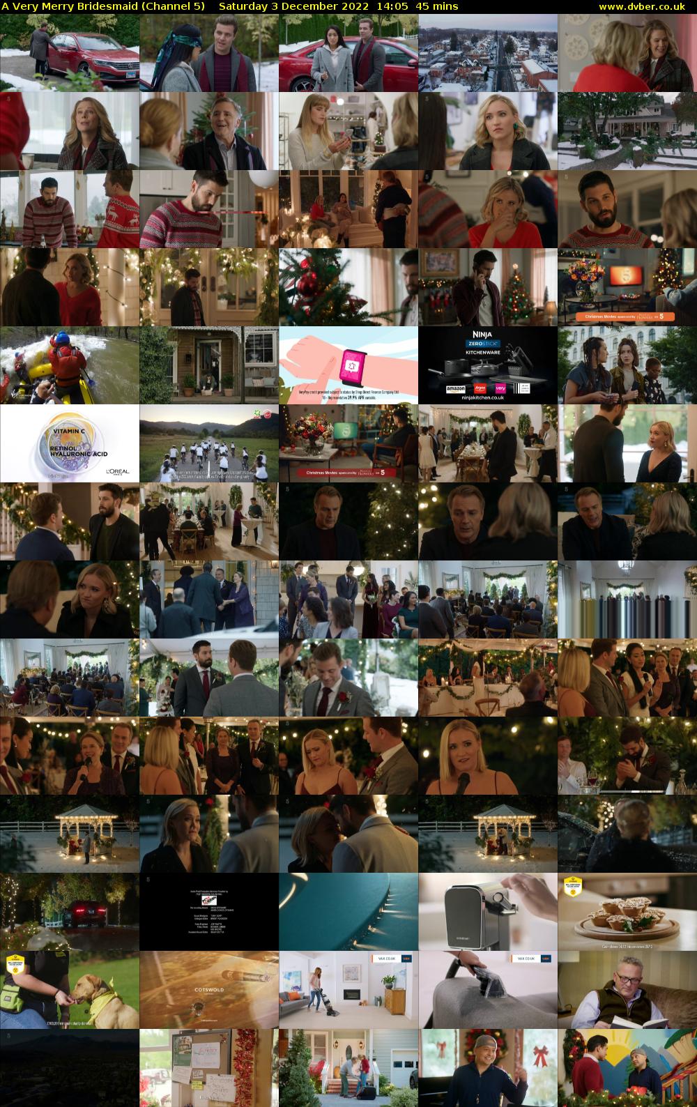 A Very Merry Bridesmaid (Channel 5) Saturday 3 December 2022 14:05 - 14:50