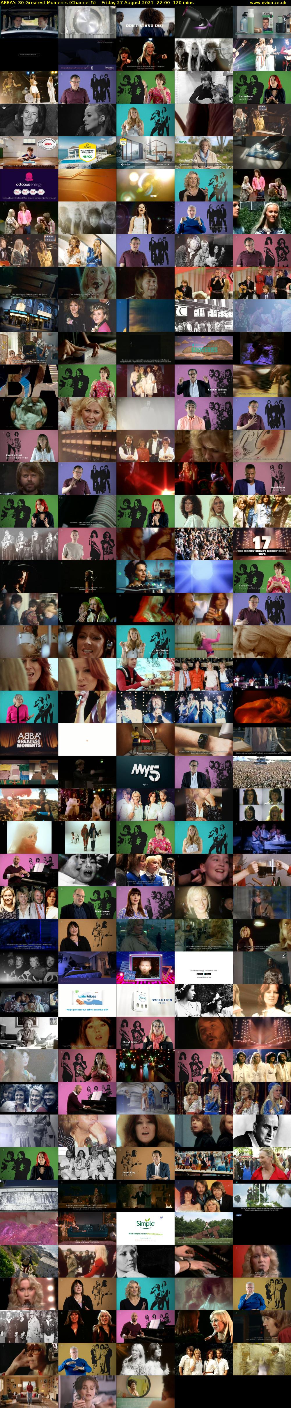 ABBA's 30 Greatest Moments (Channel 5) Friday 27 August 2021 22:00 - 00:00