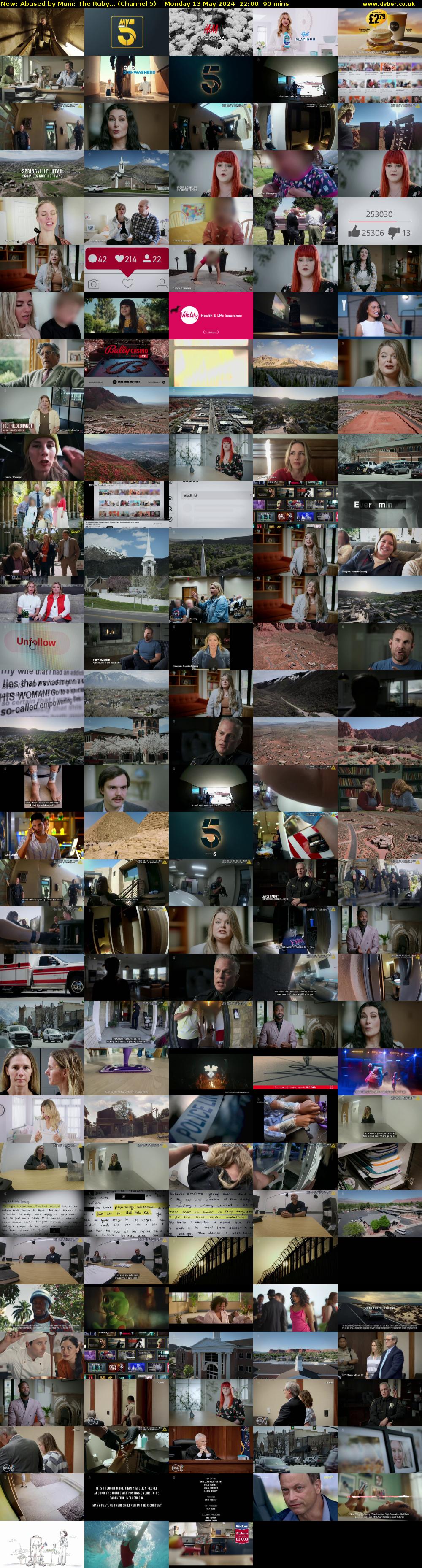 Abused by Mum: The Ruby... (Channel 5) Monday 13 May 2024 22:00 - 23:30