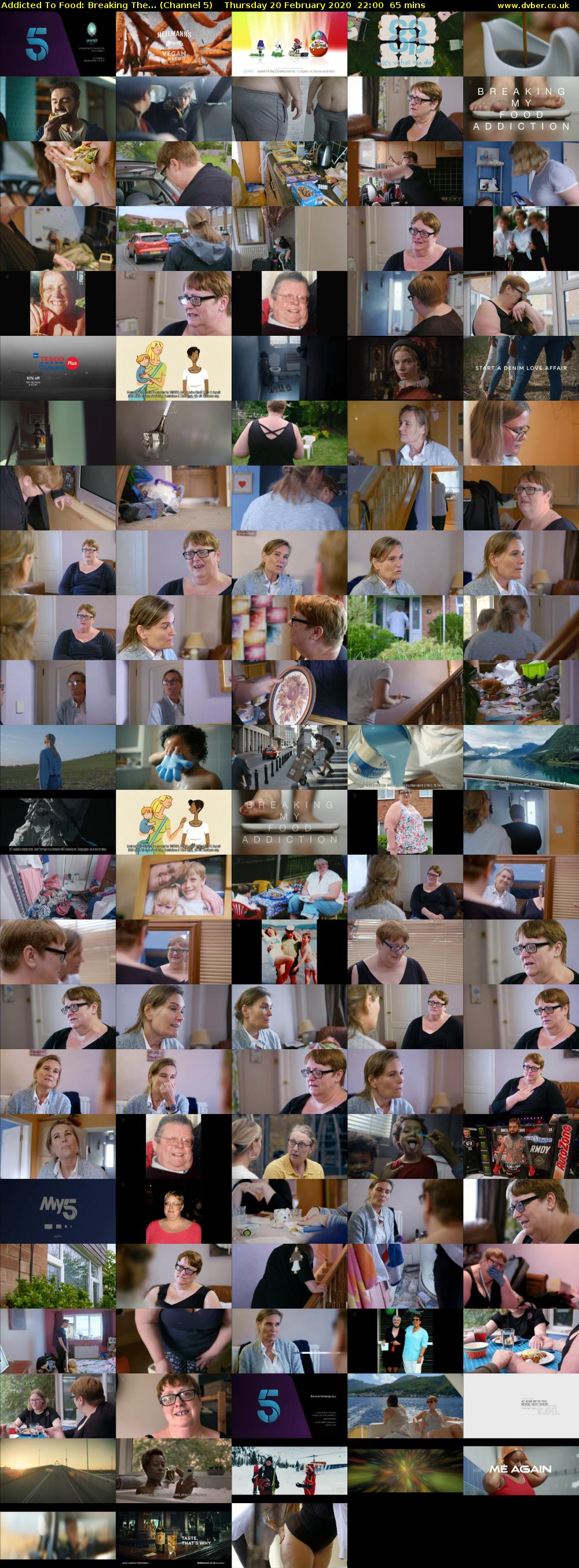Addicted To Food: Breaking The... (Channel 5) Thursday 20 February 2020 22:00 - 23:05