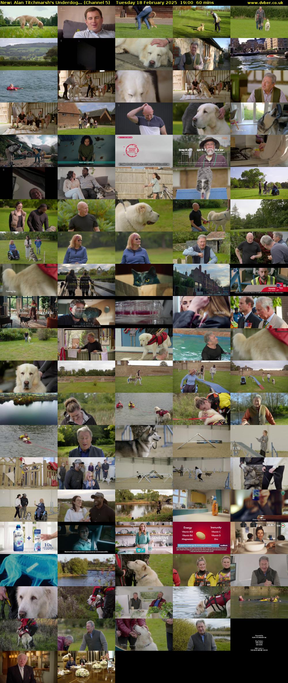 Alan Titchmarsh's Underdog... (Channel 5) Tuesday 18 February 2025 19:00 - 20:00