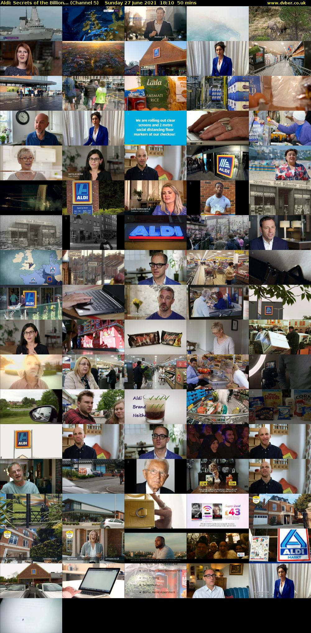 Aldi: Secrets of the Billion... (Channel 5) Sunday 27 June 2021 18:10 - 19:00