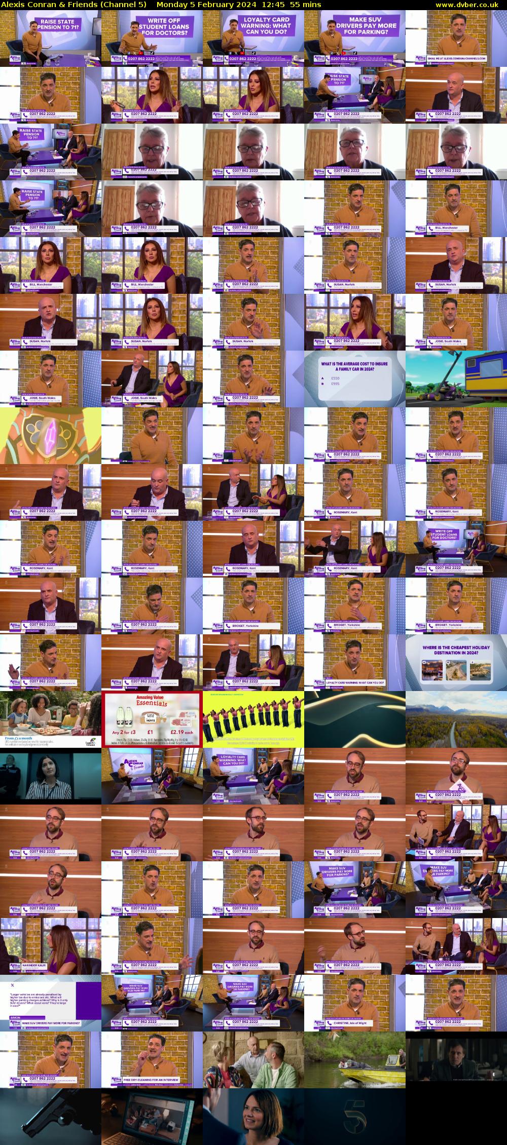 Alexis Conran & Friends (Channel 5) Monday 5 February 2024 12:45 - 13:40