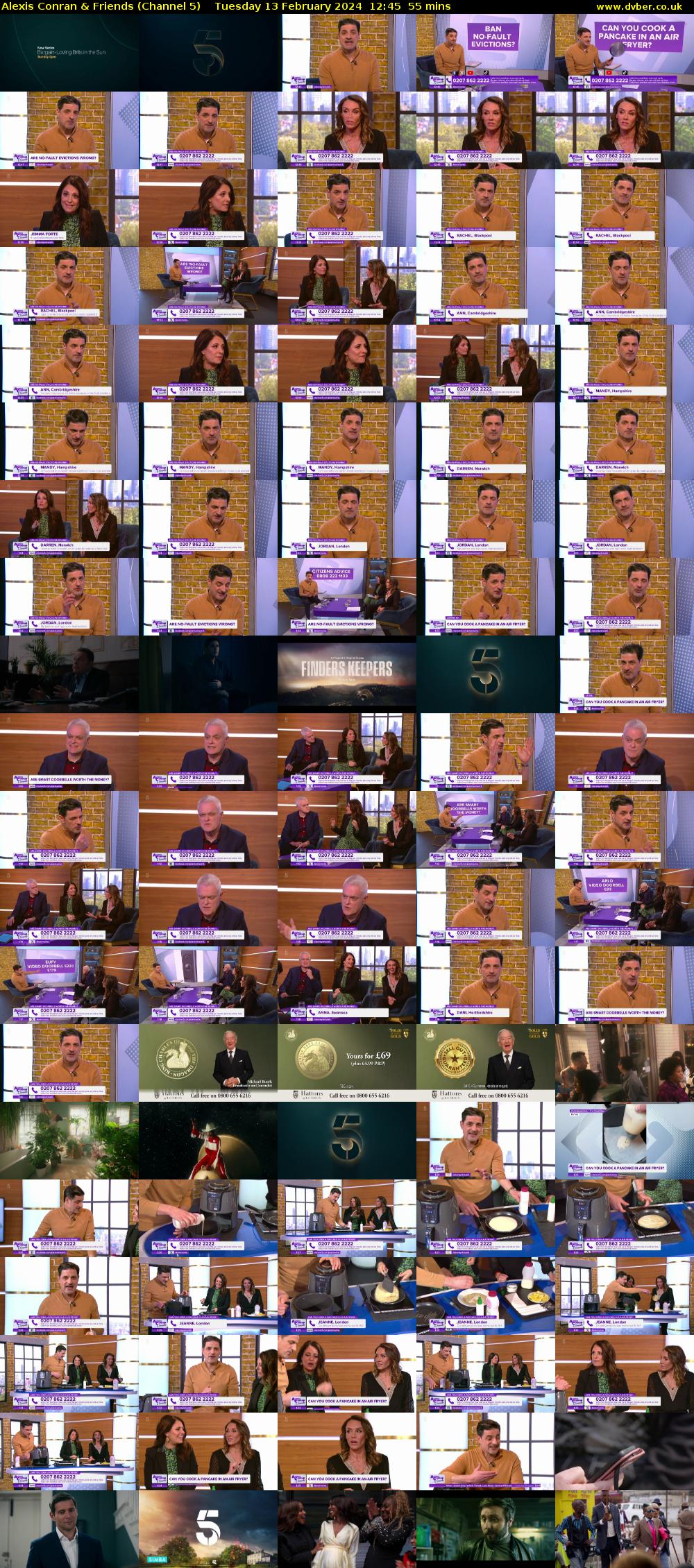 Alexis Conran & Friends (Channel 5) Tuesday 13 February 2024 12:45 - 13:40