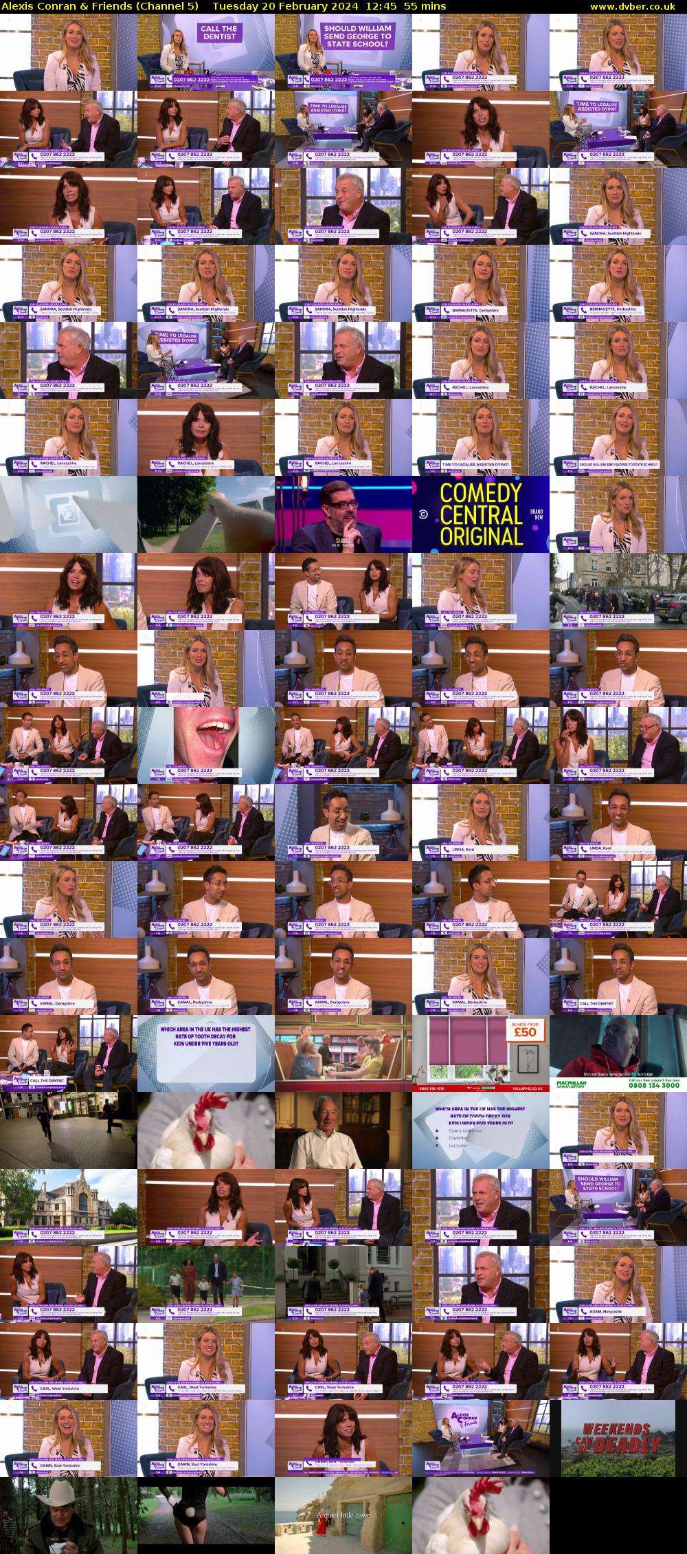 Alexis Conran & Friends (Channel 5) Tuesday 20 February 2024 12:45 - 13:40