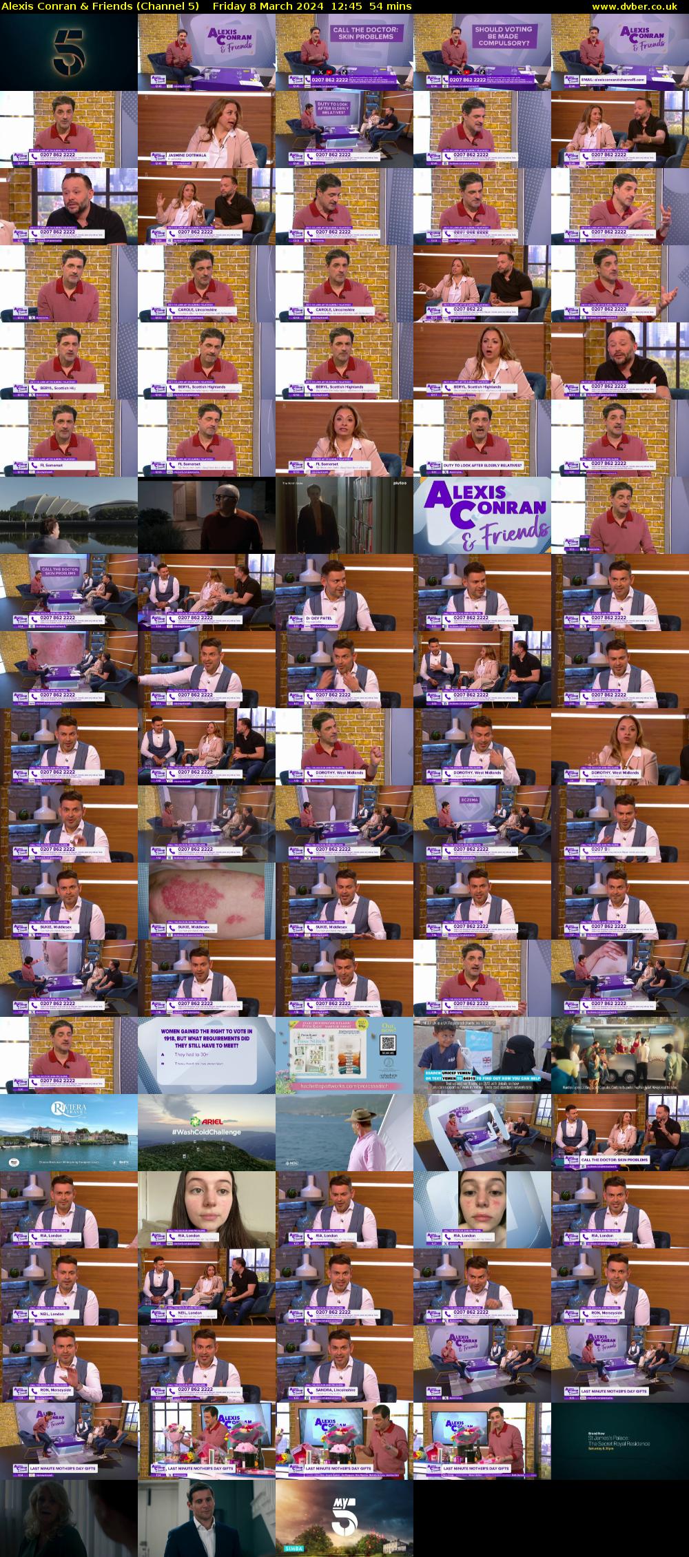 Alexis Conran & Friends (Channel 5) Friday 8 March 2024 12:45 - 13:39