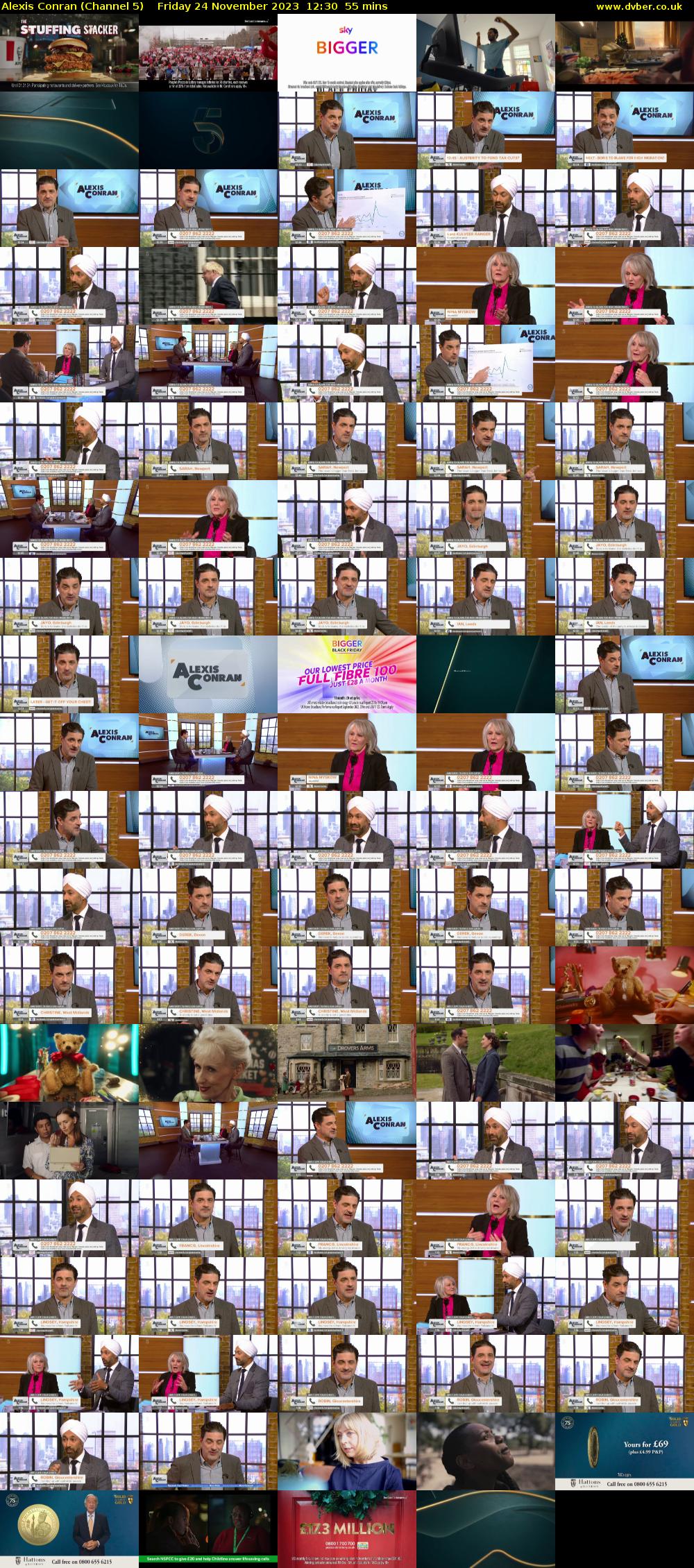 Alexis Conran (Channel 5) Friday 24 November 2023 12:30 - 13:25