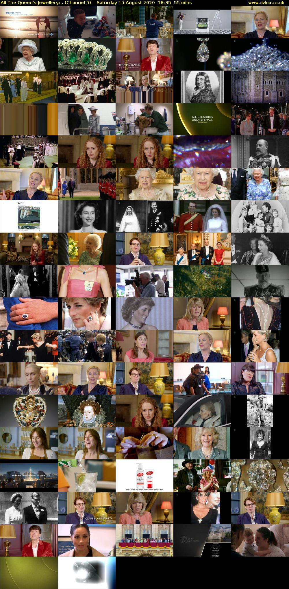 All The Queen's Jewellery:.. (Channel 5) Saturday 15 August 2020 18:35 - 19:30