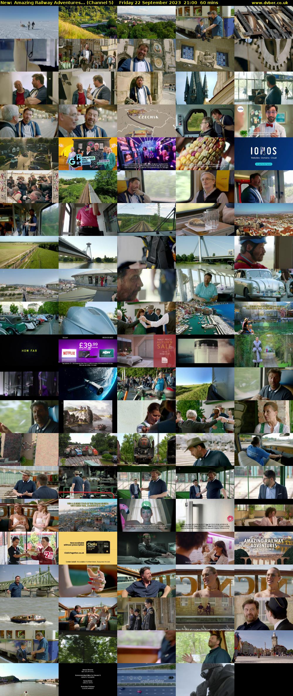 Amazing Railway Adventures... (Channel 5) Friday 22 September 2023 21:00 - 22:00