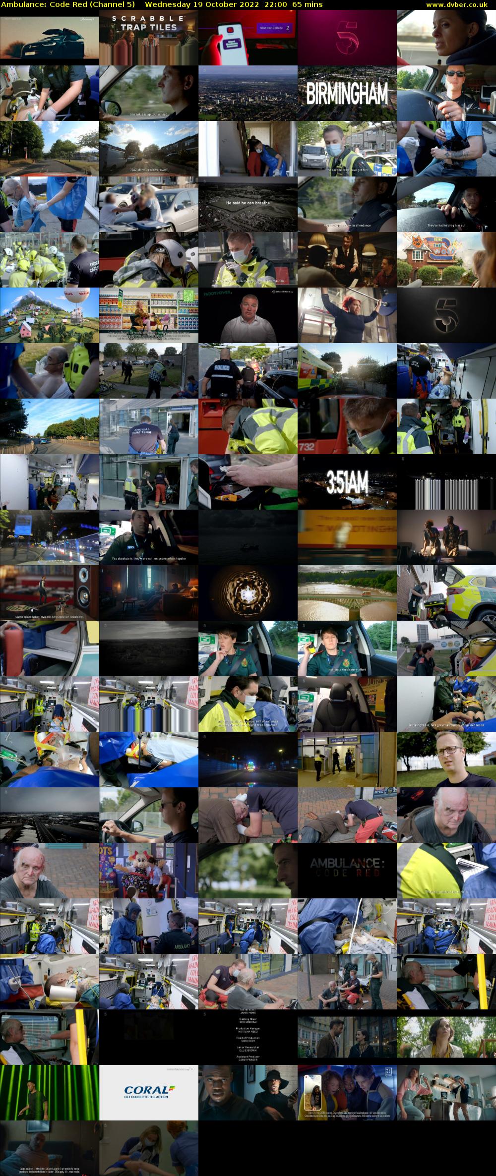 Ambulance: Code Red (Channel 5) Wednesday 19 October 2022 22:00 - 23:05