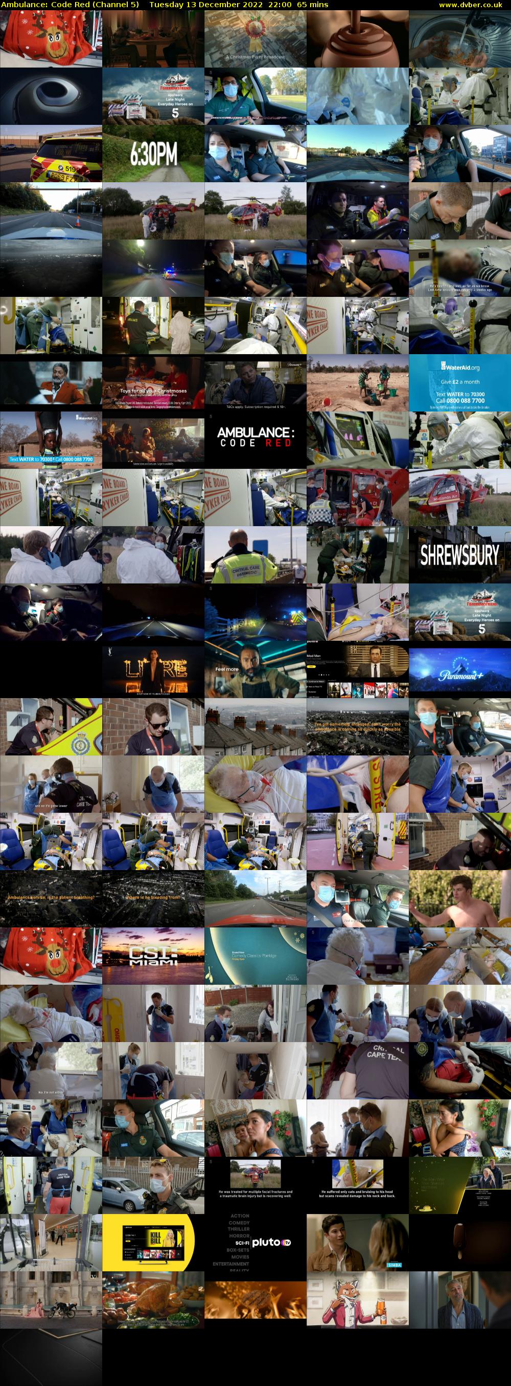 Ambulance: Code Red (Channel 5) Tuesday 13 December 2022 22:00 - 23:05