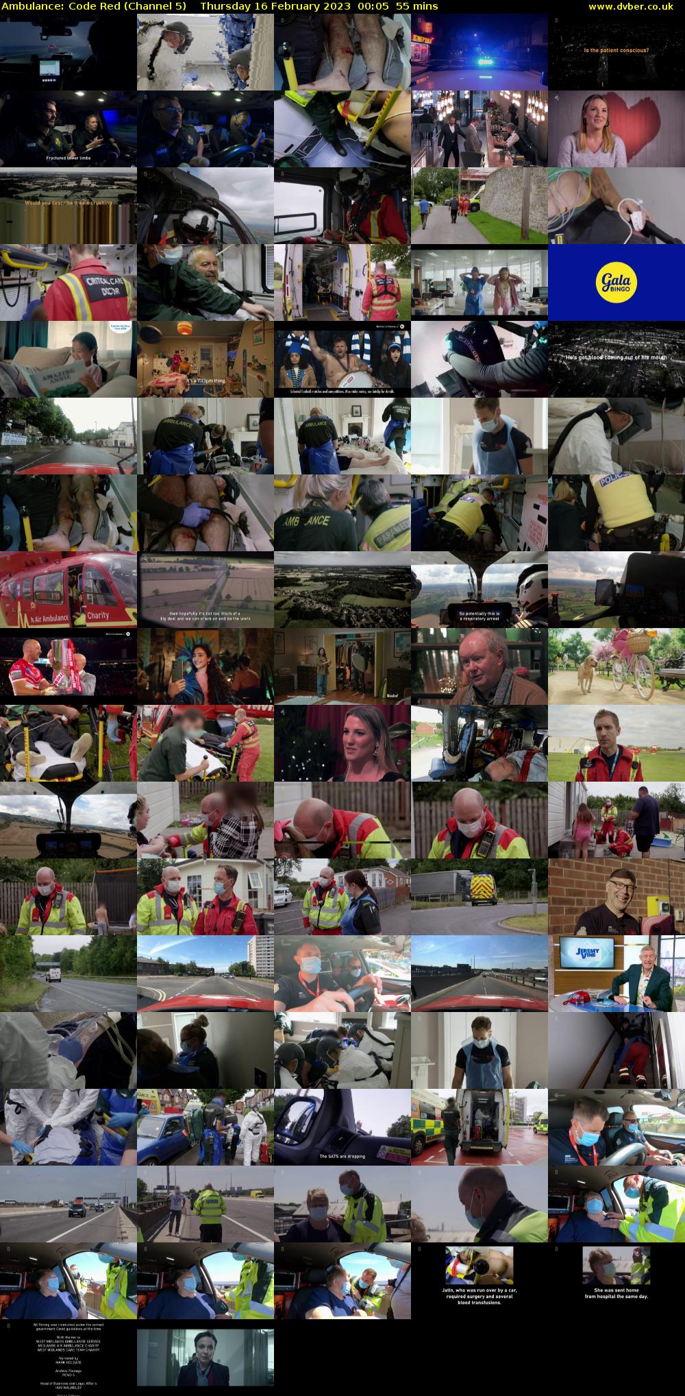 Ambulance: Code Red (Channel 5) Thursday 16 February 2023 00:05 - 01:00