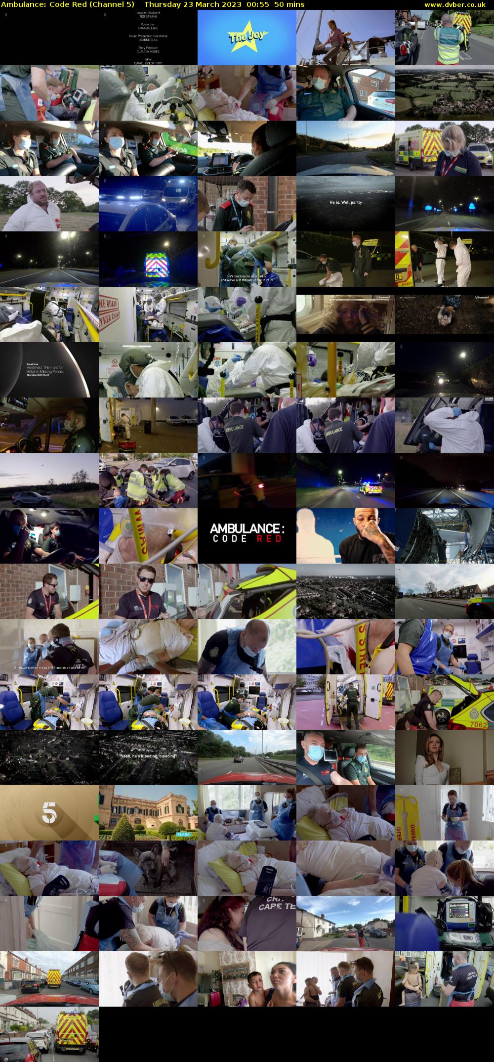 Ambulance: Code Red (Channel 5) Thursday 23 March 2023 00:55 - 01:45