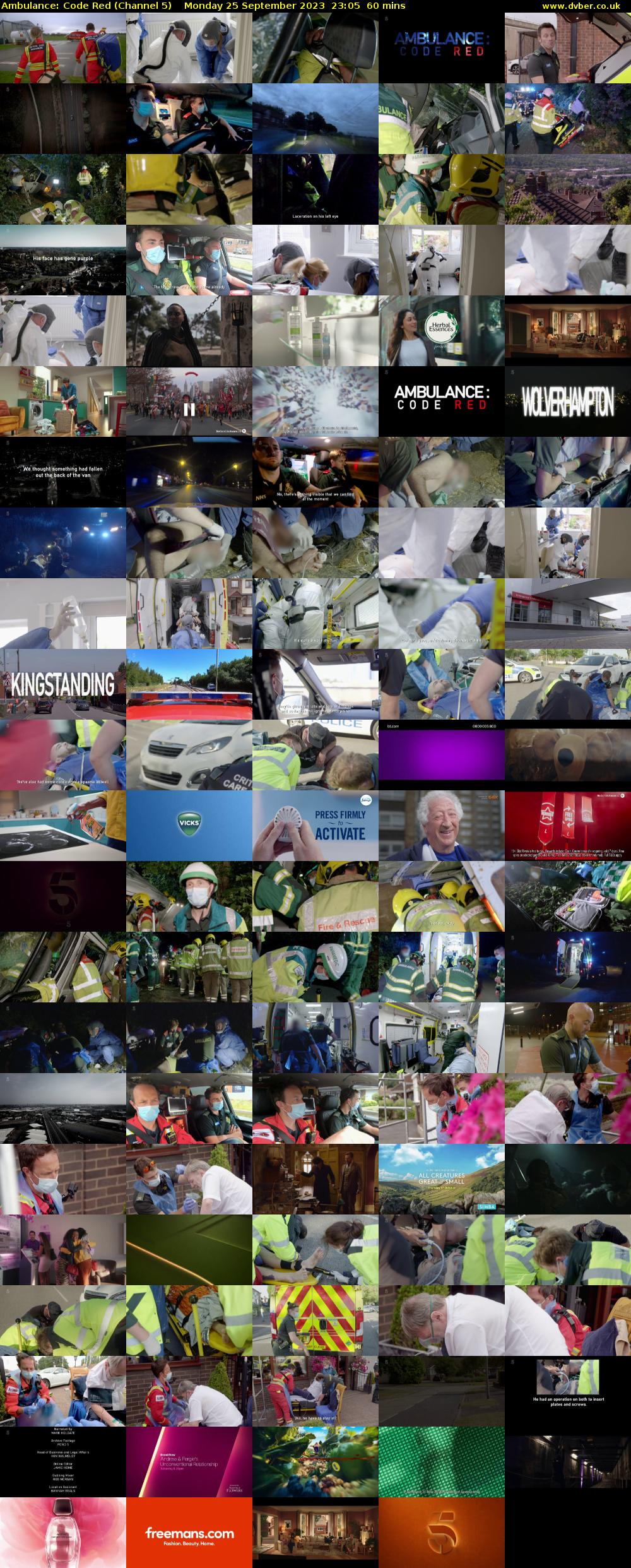 Ambulance: Code Red (Channel 5) Monday 25 September 2023 23:05 - 00:05