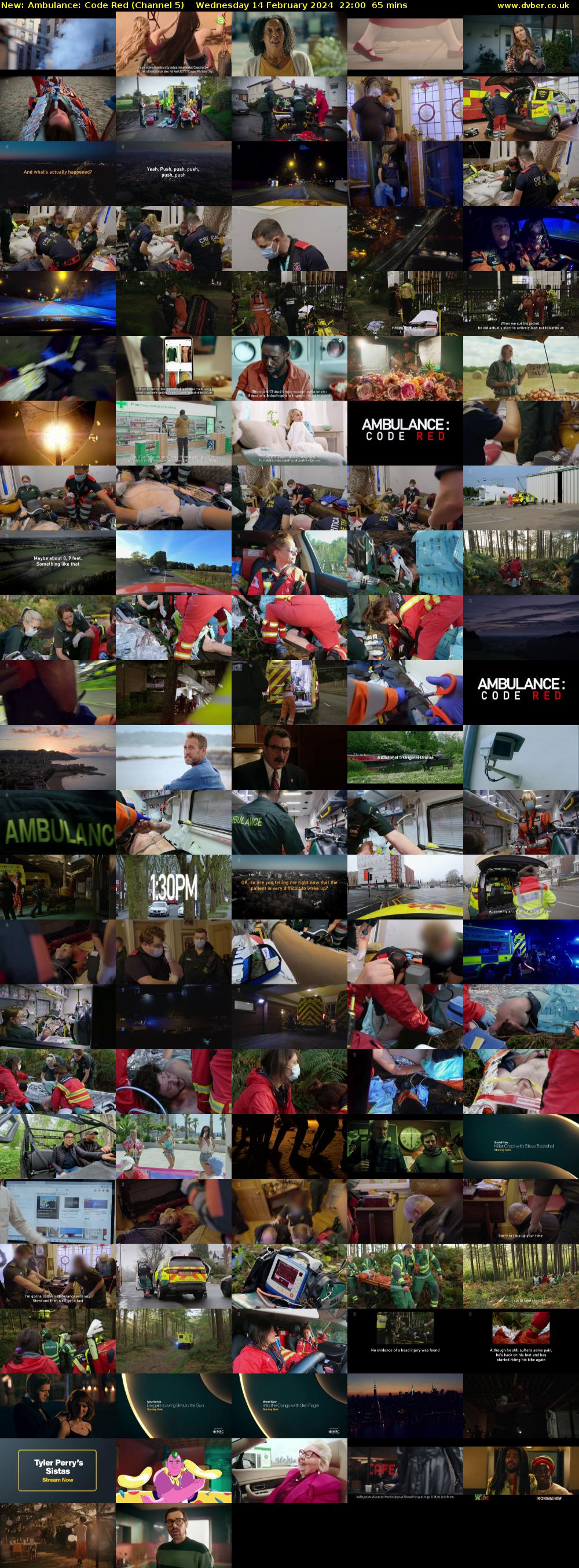 Ambulance: Code Red (Channel 5) Wednesday 14 February 2024 22:00 - 23:05