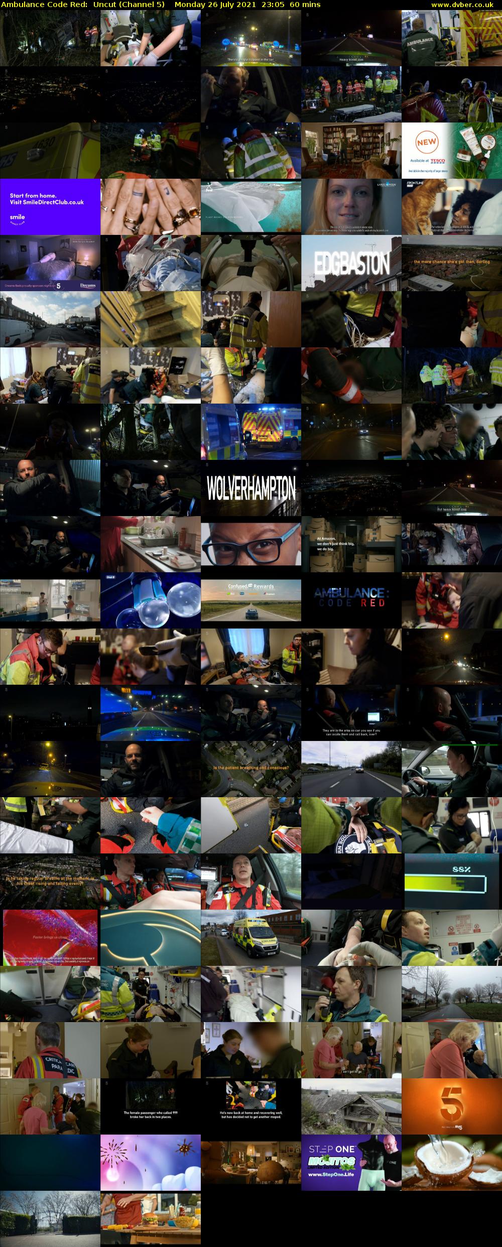 Ambulance Code Red:  Uncut (Channel 5) Monday 26 July 2021 23:05 - 00:05