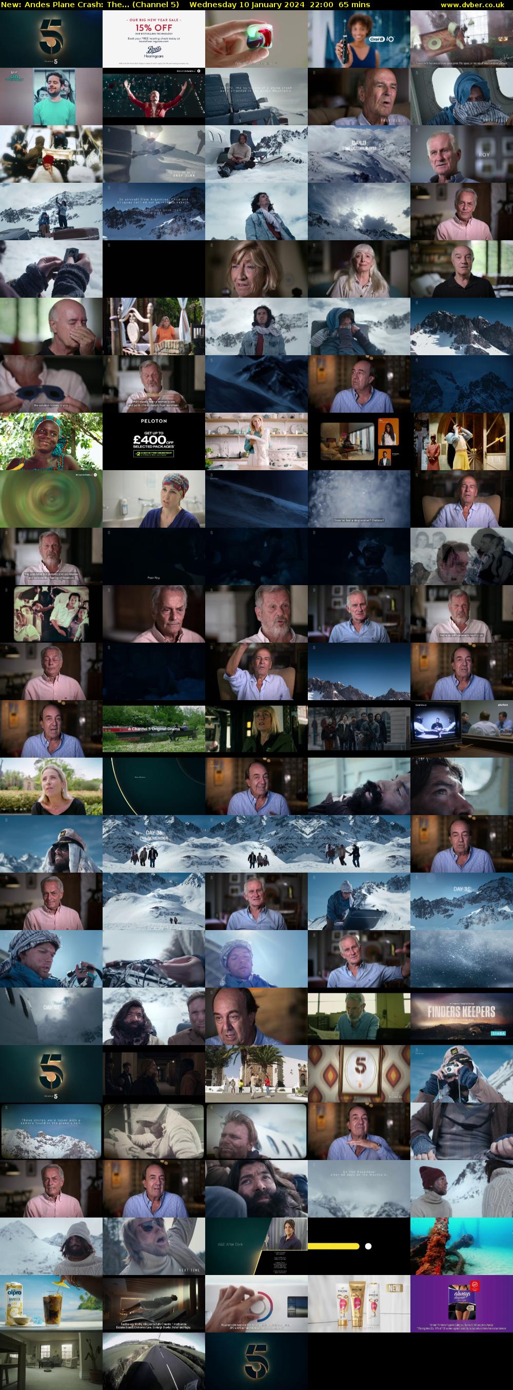 Andes Plane Crash: The... (Channel 5) Wednesday 10 January 2024 22:00 - 23:05