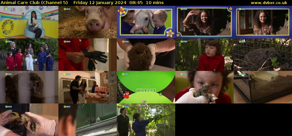 Animal Care Club (Channel 5) Friday 12 January 2024 08:45 - 08:55
