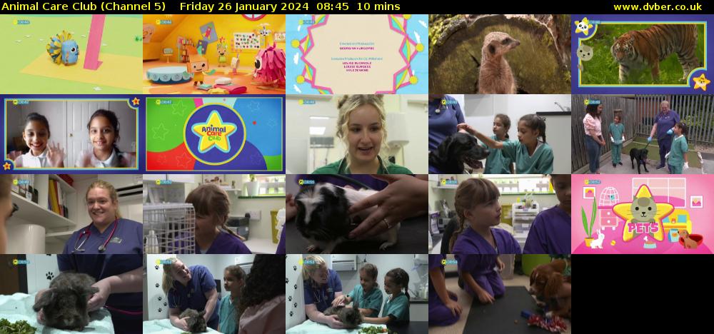 Animal Care Club (Channel 5) Friday 26 January 2024 08:45 - 08:55