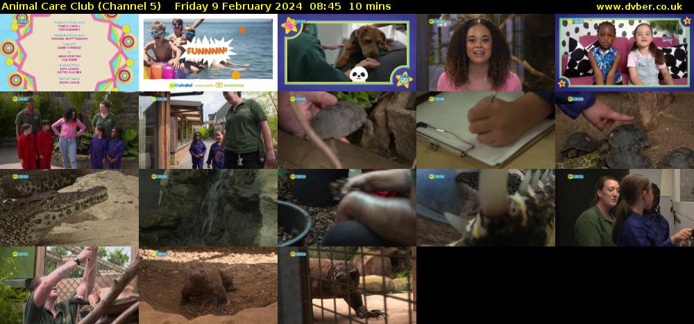 Animal Care Club (Channel 5) Friday 9 February 2024 08:45 - 08:55