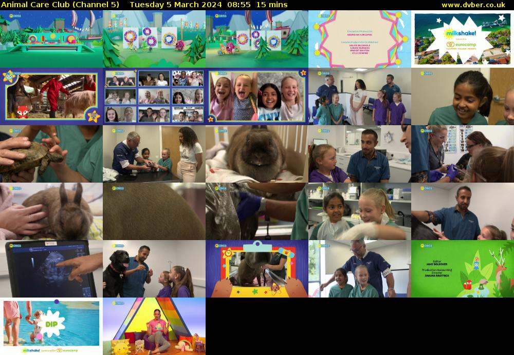 Animal Care Club (Channel 5) Tuesday 5 March 2024 08:55 - 09:10
