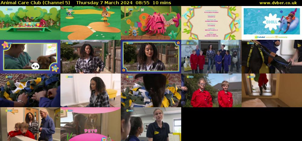 Animal Care Club (Channel 5) Thursday 7 March 2024 08:55 - 09:05