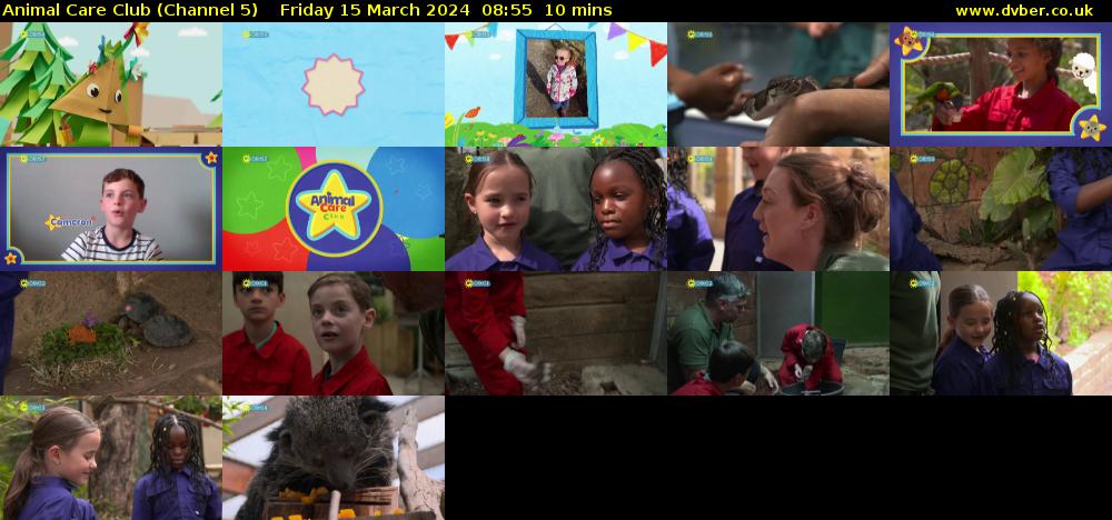 Animal Care Club (Channel 5) Friday 15 March 2024 08:55 - 09:05