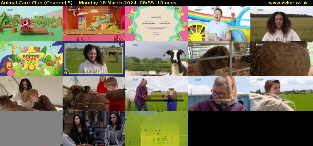 Animal Care Club (Channel 5) Monday 18 March 2024 08:55 - 09:05