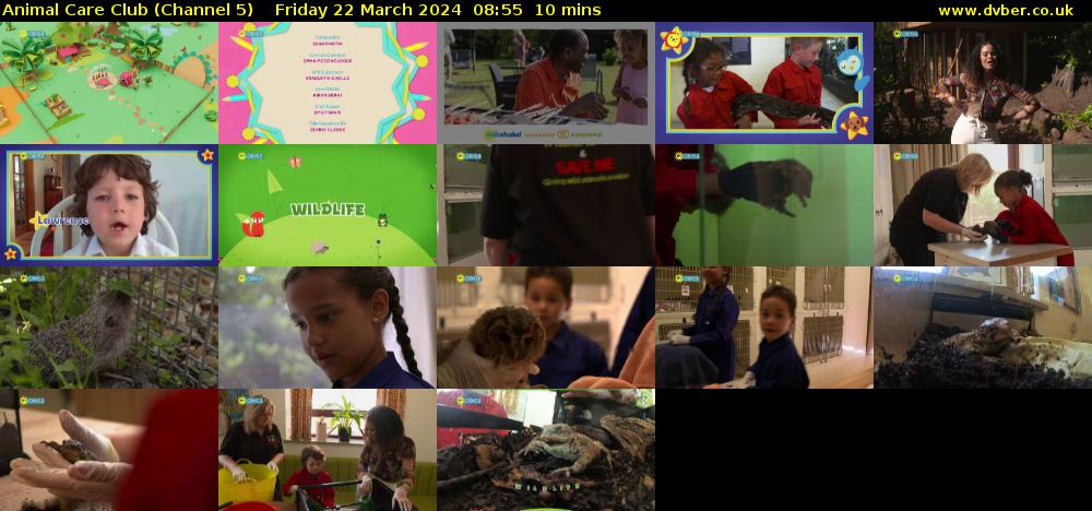 Animal Care Club (Channel 5) Friday 22 March 2024 08:55 - 09:05