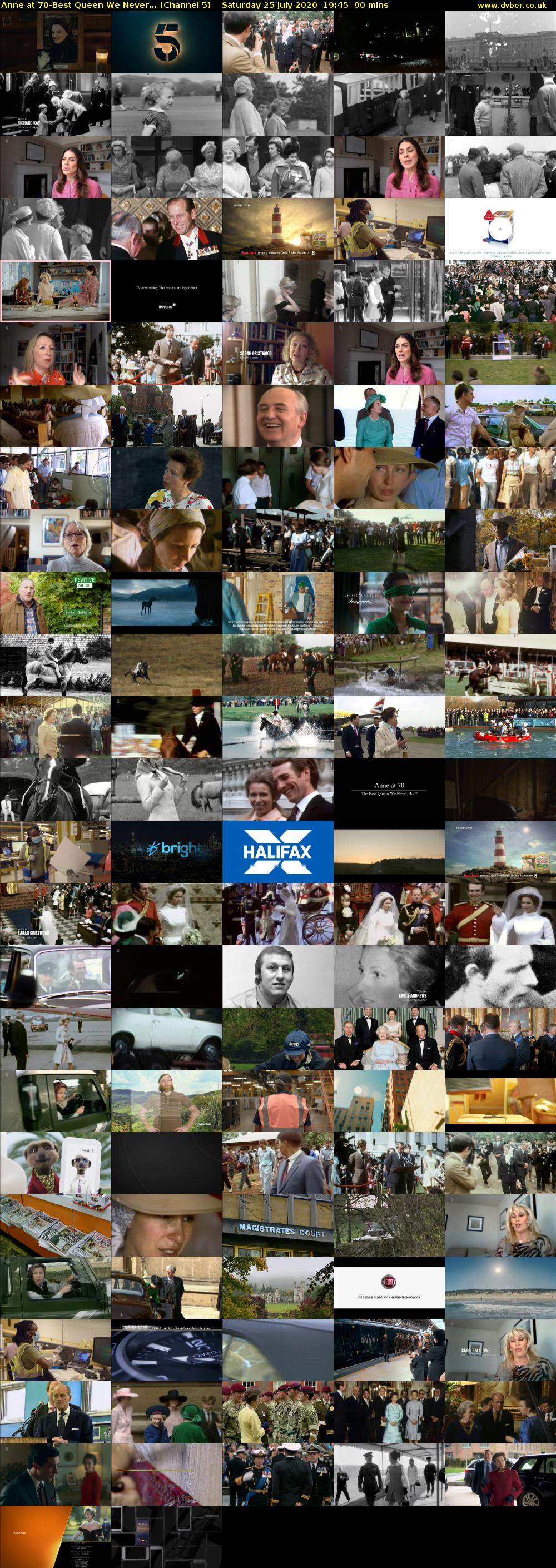 Anne at 70-Best Queen We Never... (Channel 5) Saturday 25 July 2020 19:45 - 21:15