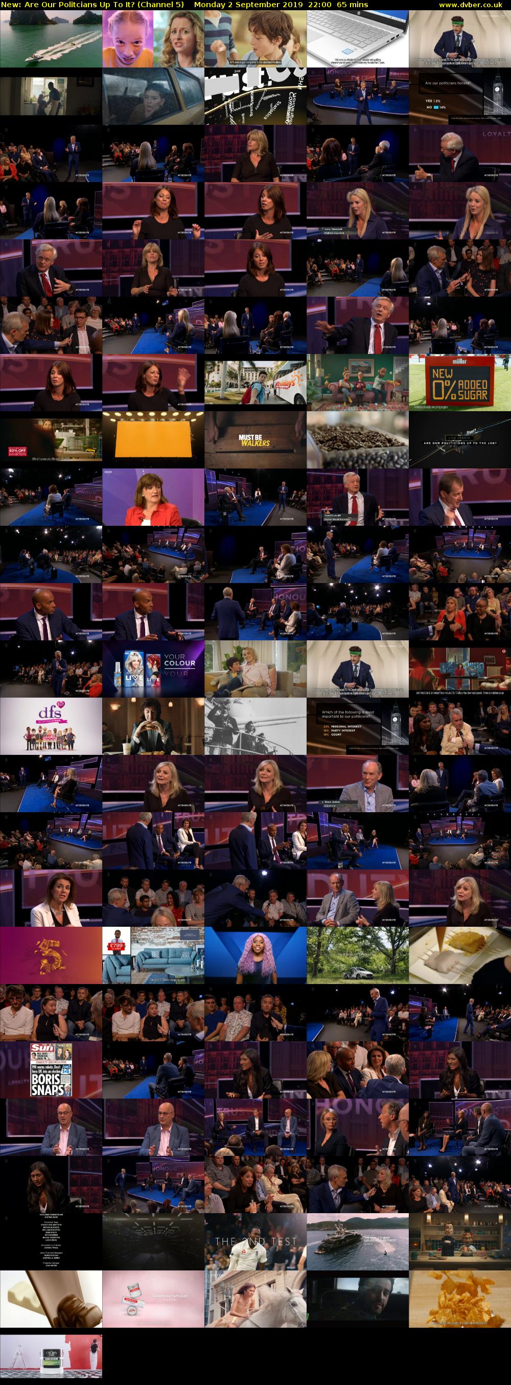 Are Our Politcians Up To It? (Channel 5) Monday 2 September 2019 22:00 - 23:05