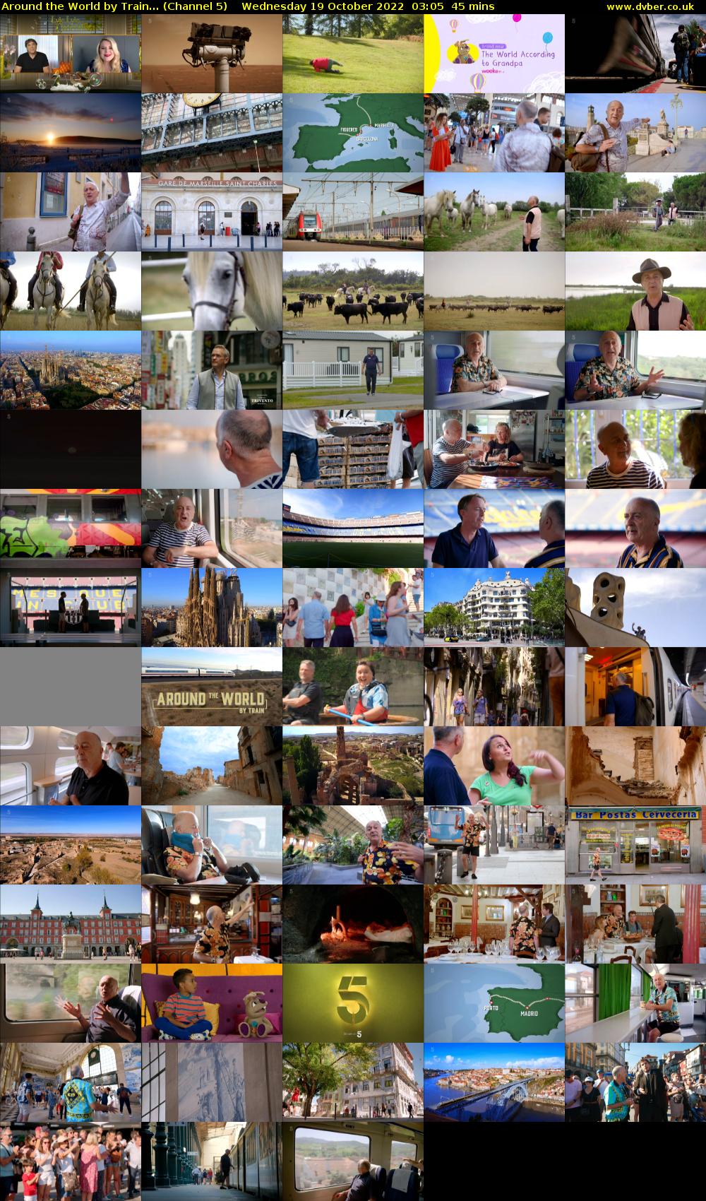 Around The World By Train... (Channel 5) Wednesday 19 October 2022 03:05 - 03:50