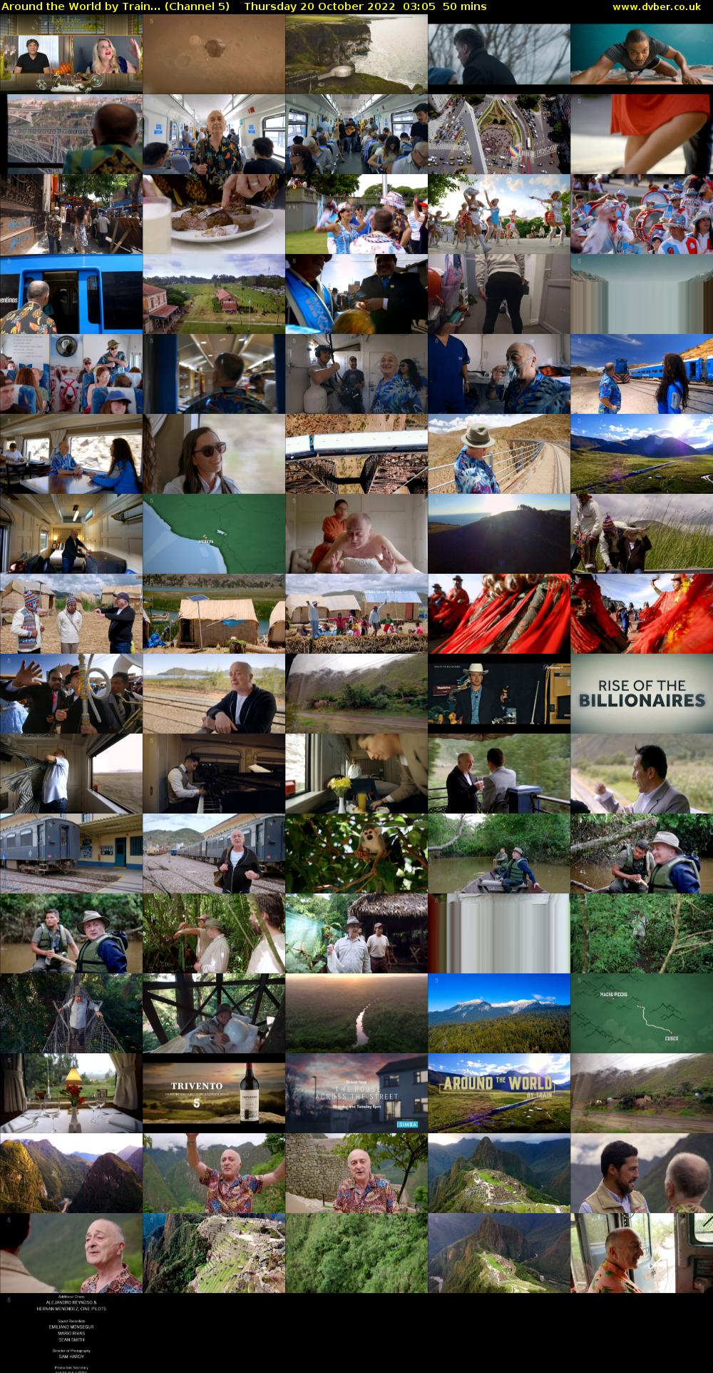 Around The World By Train... (Channel 5) Thursday 20 October 2022 03:05 - 03:55