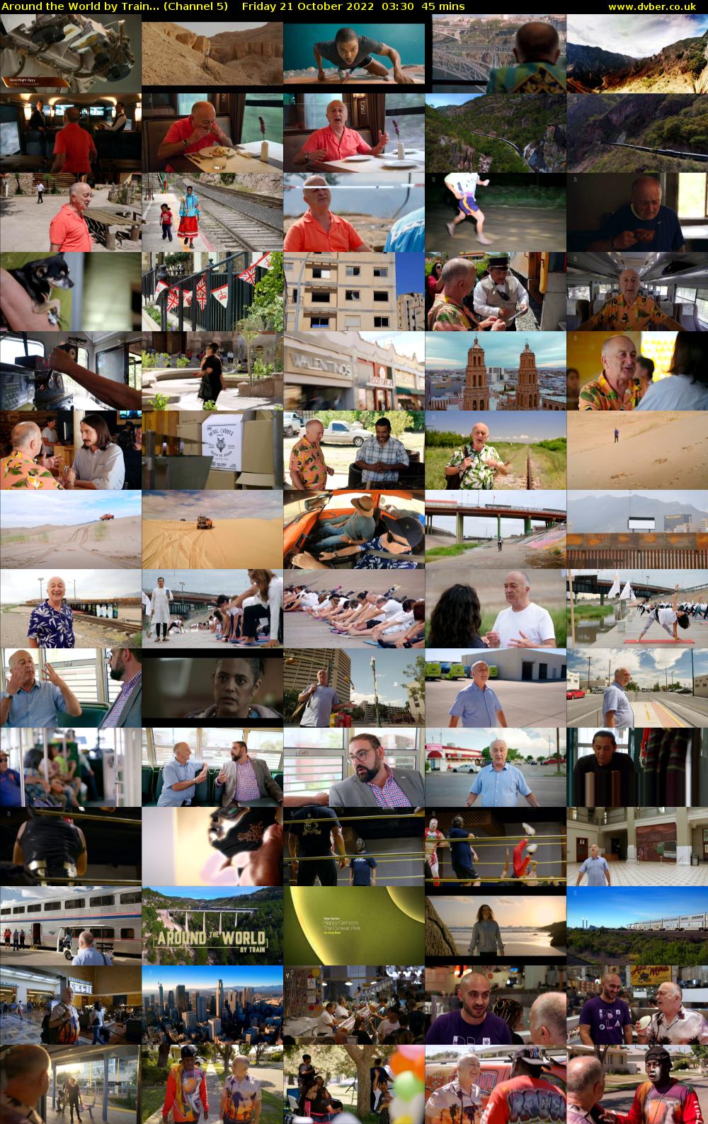 Around The World By Train... (Channel 5) Friday 21 October 2022 03:30 - 04:15