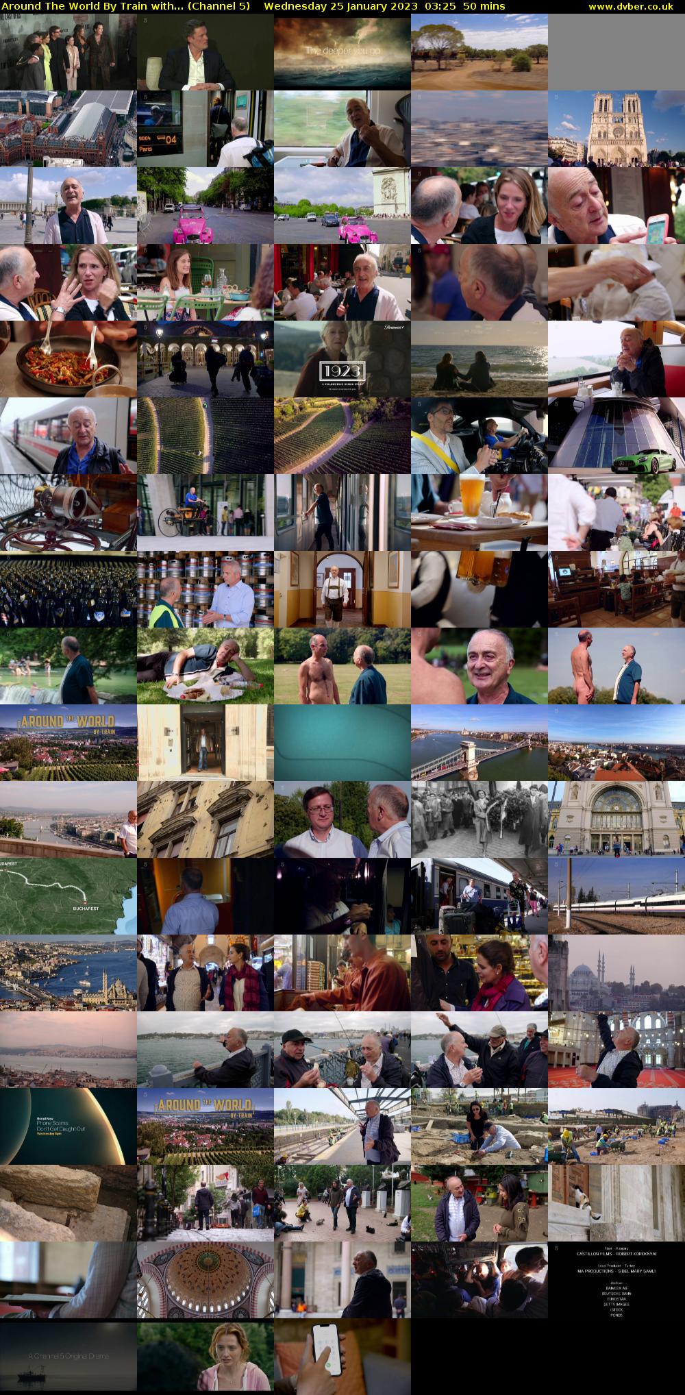 Around The World By Train With... (Channel 5) Wednesday 25 January 2023 03:25 - 04:15