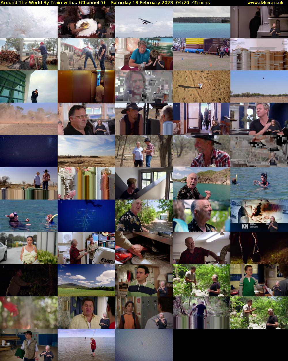Around The World By Train With... (Channel 5) Saturday 18 February 2023 04:20 - 05:05