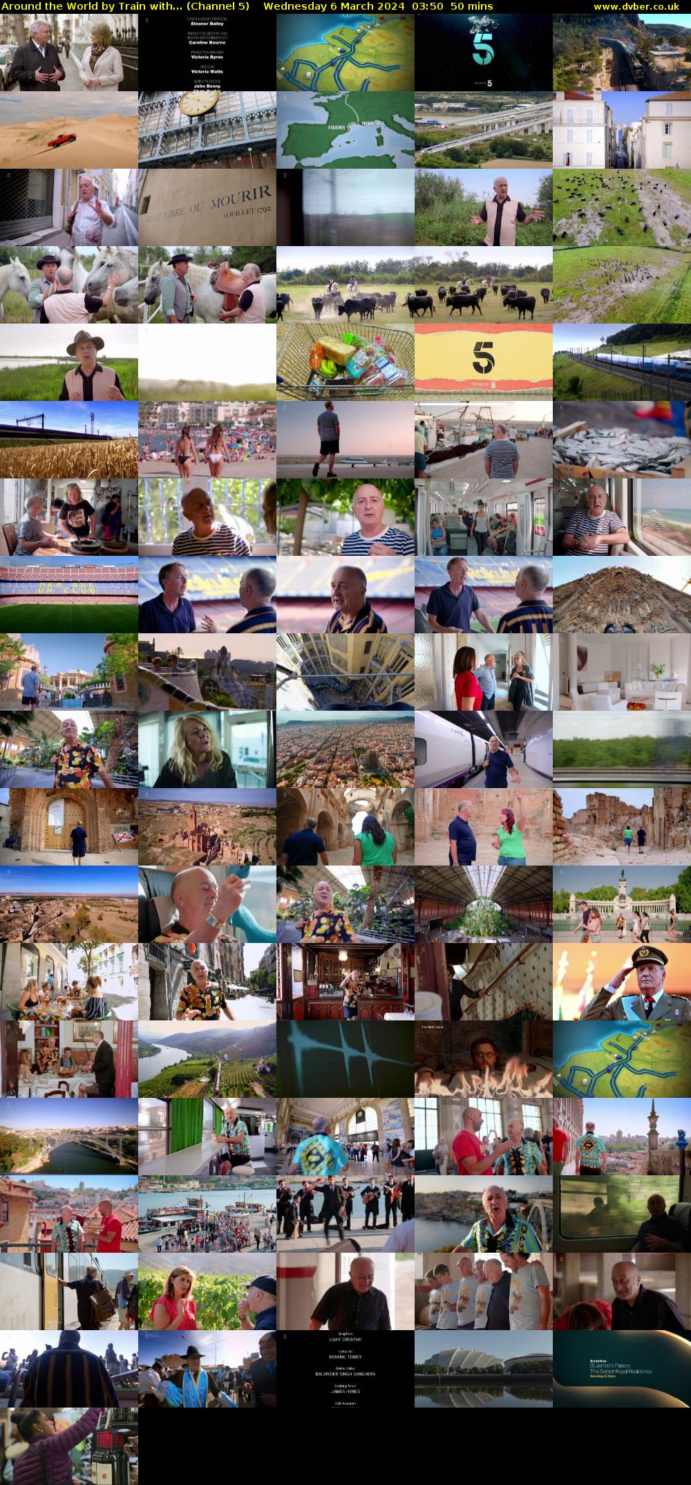 Around The World By Train With... (Channel 5) Wednesday 6 March 2024 03:50 - 04:40