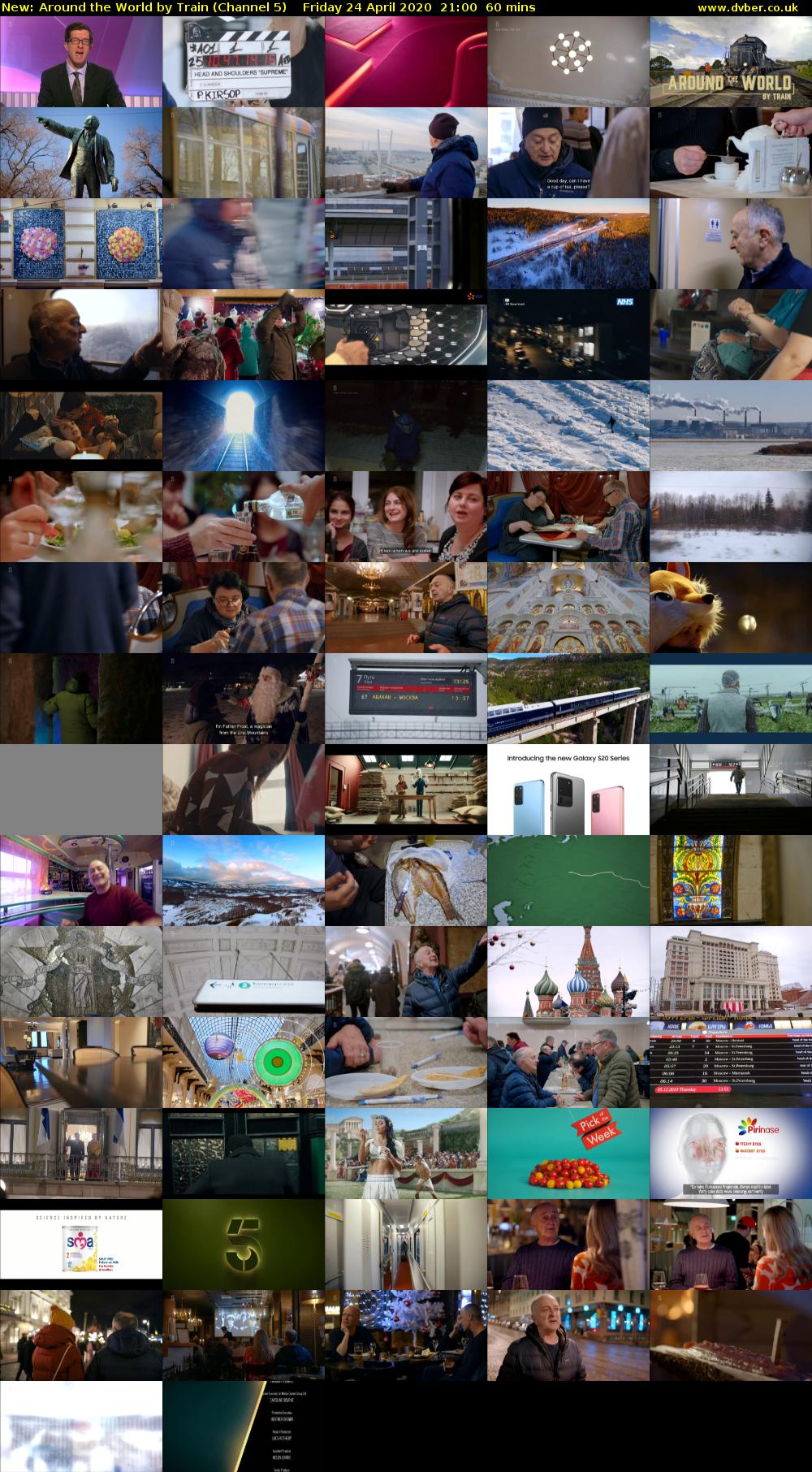 Around the World by Train (Channel 5) Friday 24 April 2020 21:00 - 22:00