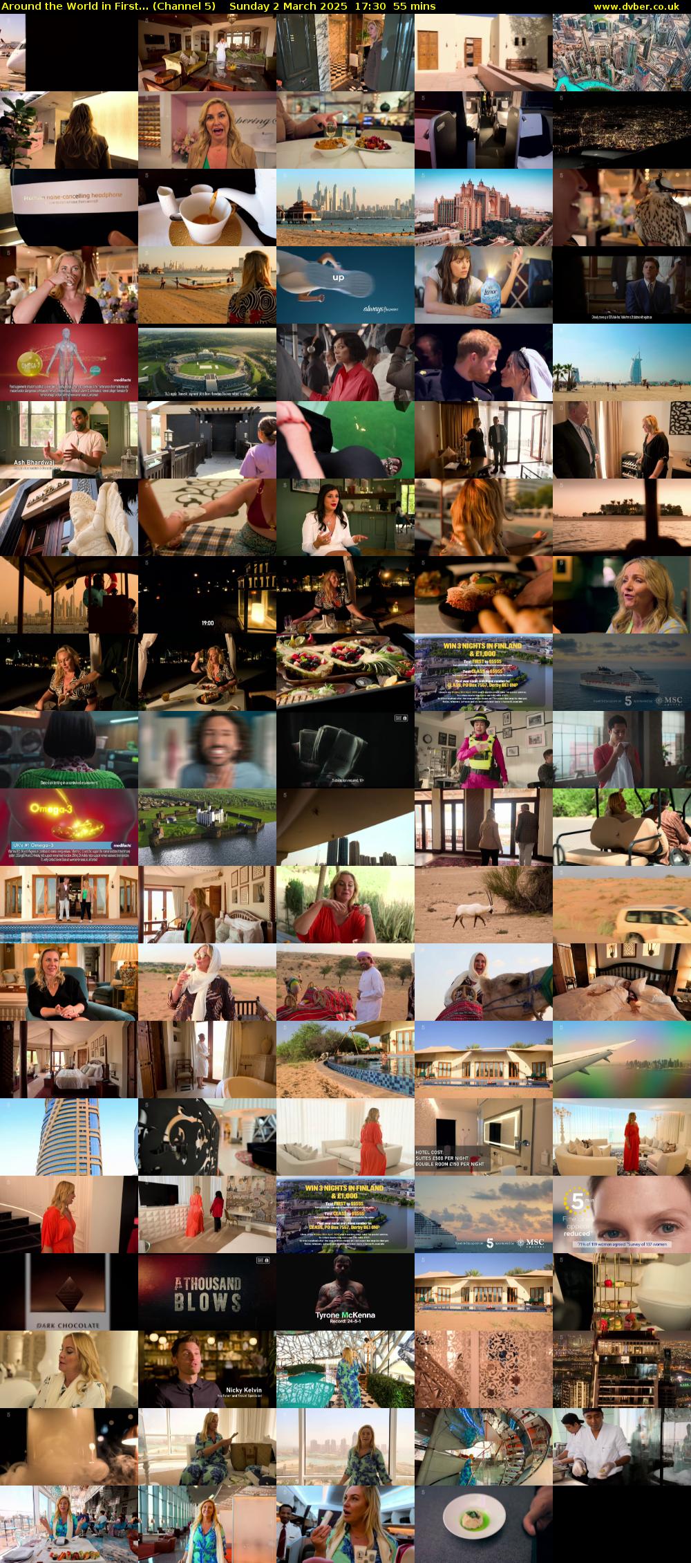 Around the World in First... (Channel 5) Sunday 2 March 2025 17:30 - 18:25