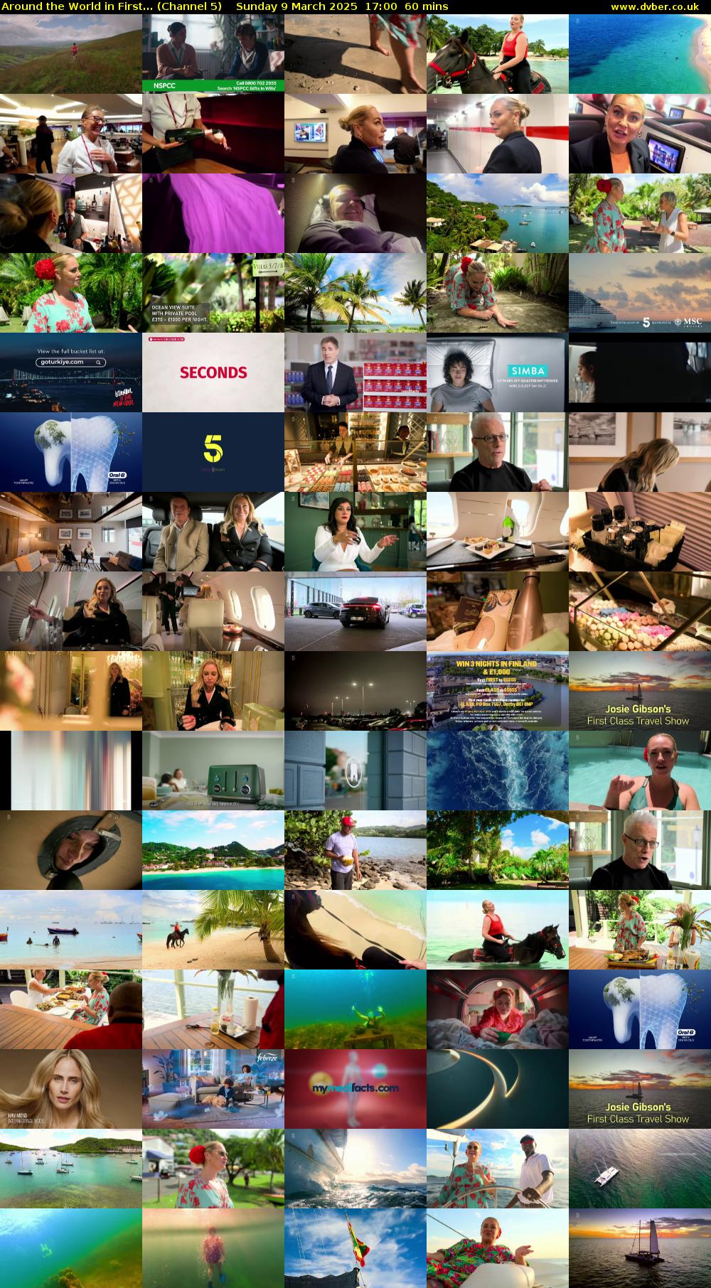 Around the World in First... (Channel 5) Sunday 9 March 2025 17:00 - 18:00