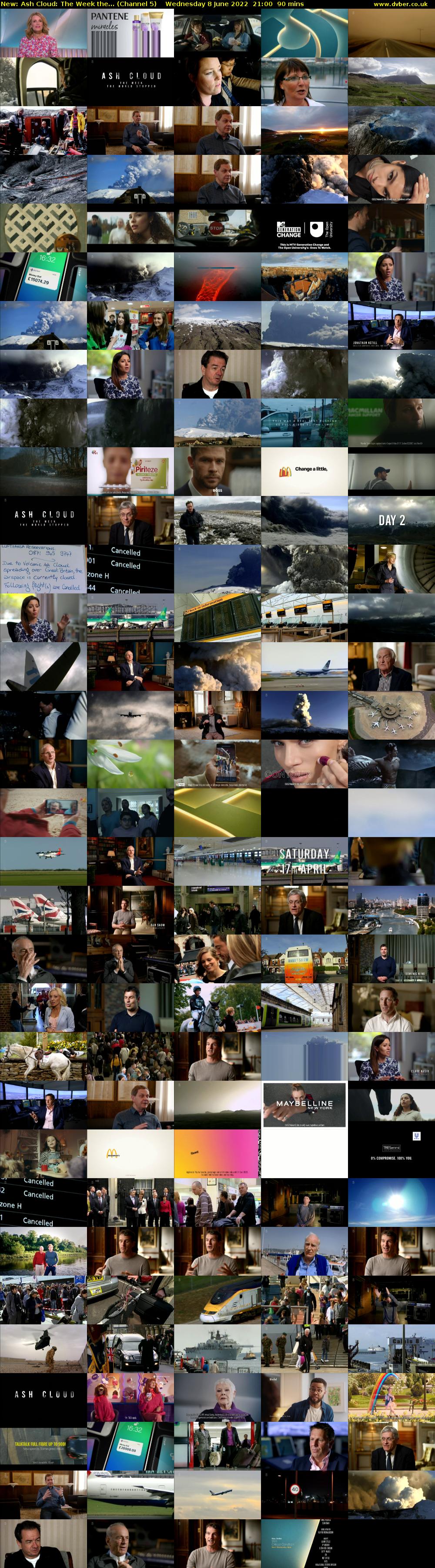 Ash Cloud: The Week the... (Channel 5) Wednesday 8 June 2022 21:00 - 22:30