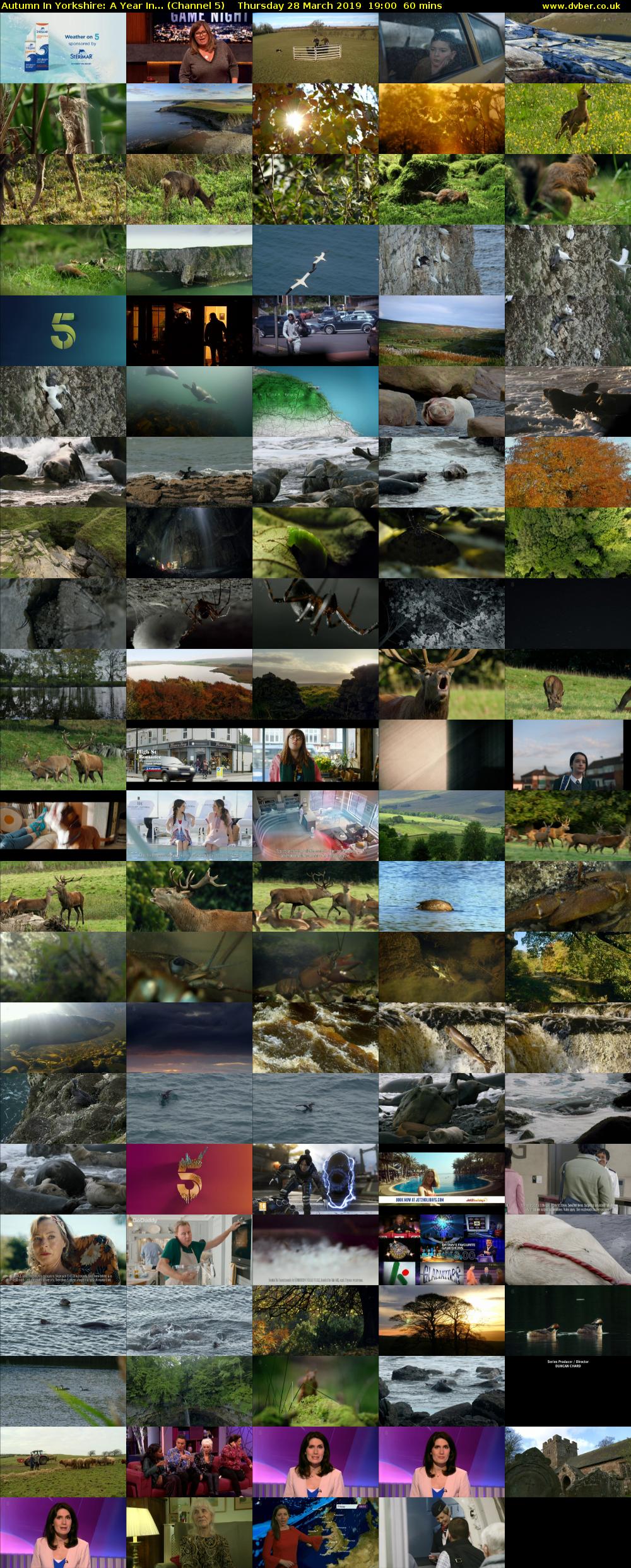 Autumn In Yorkshire: A Year In... (Channel 5) Thursday 28 March 2019 19:00 - 20:00