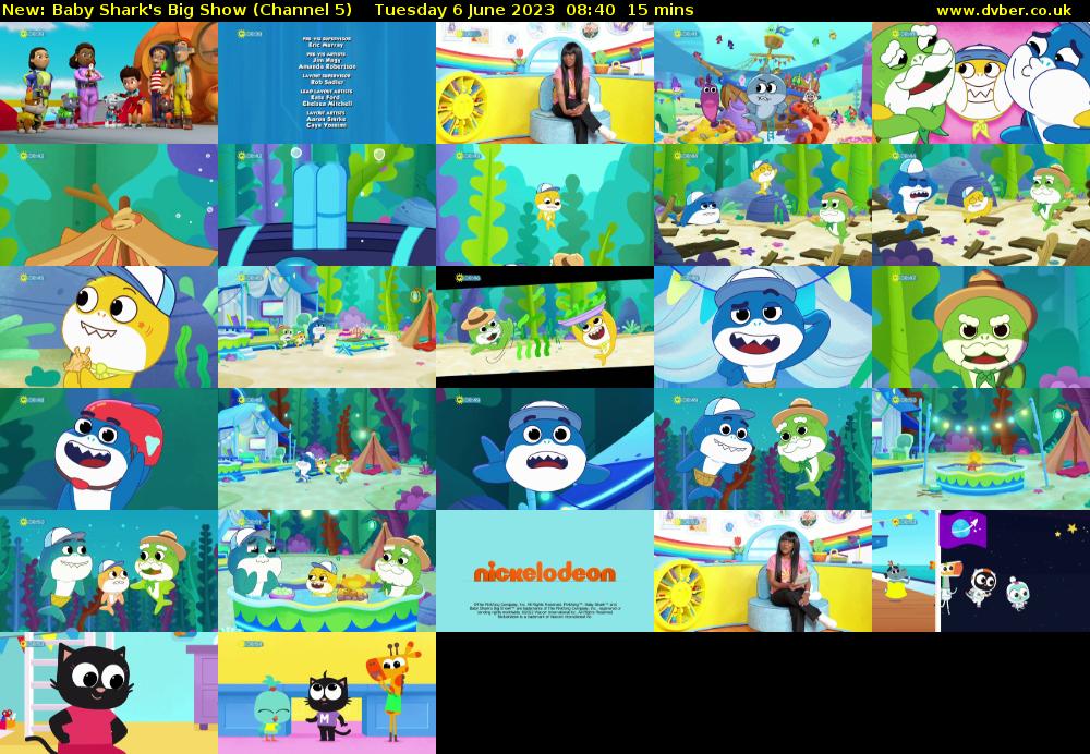 Baby Shark's Big Show (Channel 5) Tuesday 6 June 2023 08:40 - 08:55