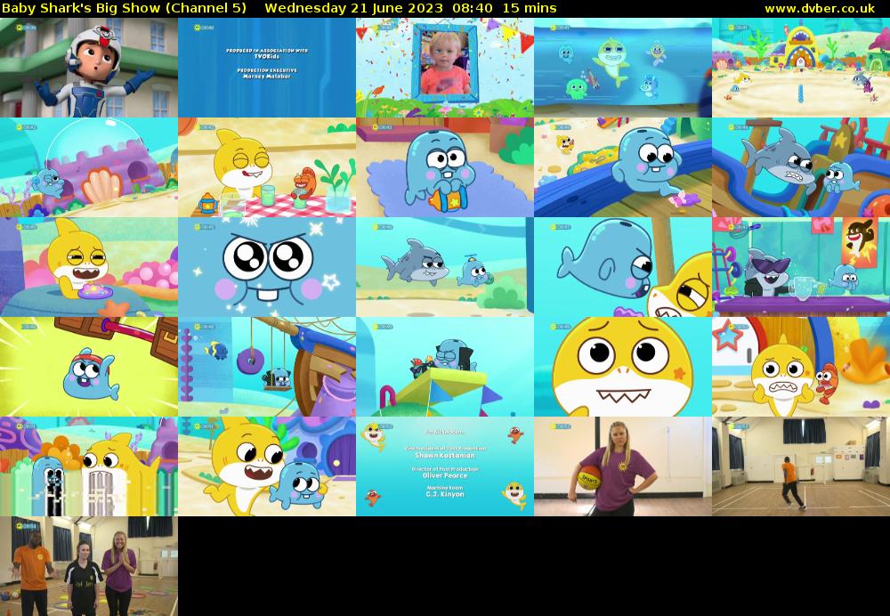 Baby Shark's Big Show (Channel 5) Wednesday 21 June 2023 08:40 - 08:55
